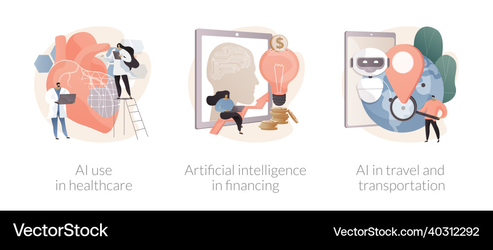 Machine Learning in der Industrie abstraktes Konzept Machine Learning in der Industrie abstraktes Konzept vektorbild