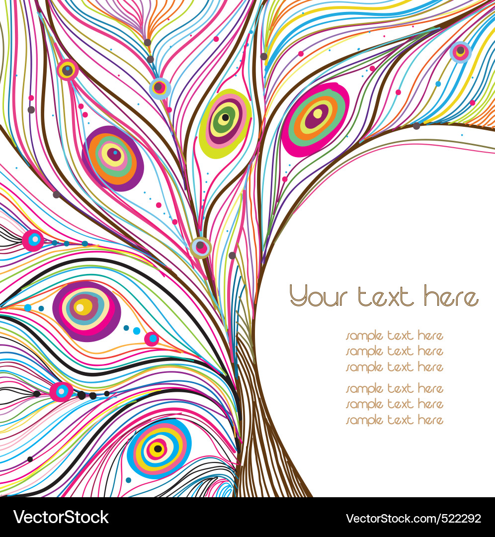 Opulent Peacock Feather Pattern Vector Image