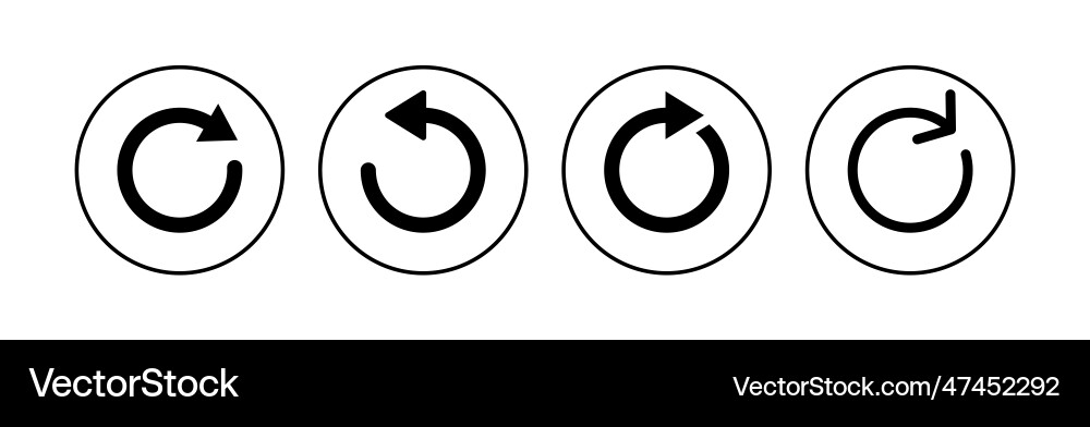 Refresh icon set reload update vector image