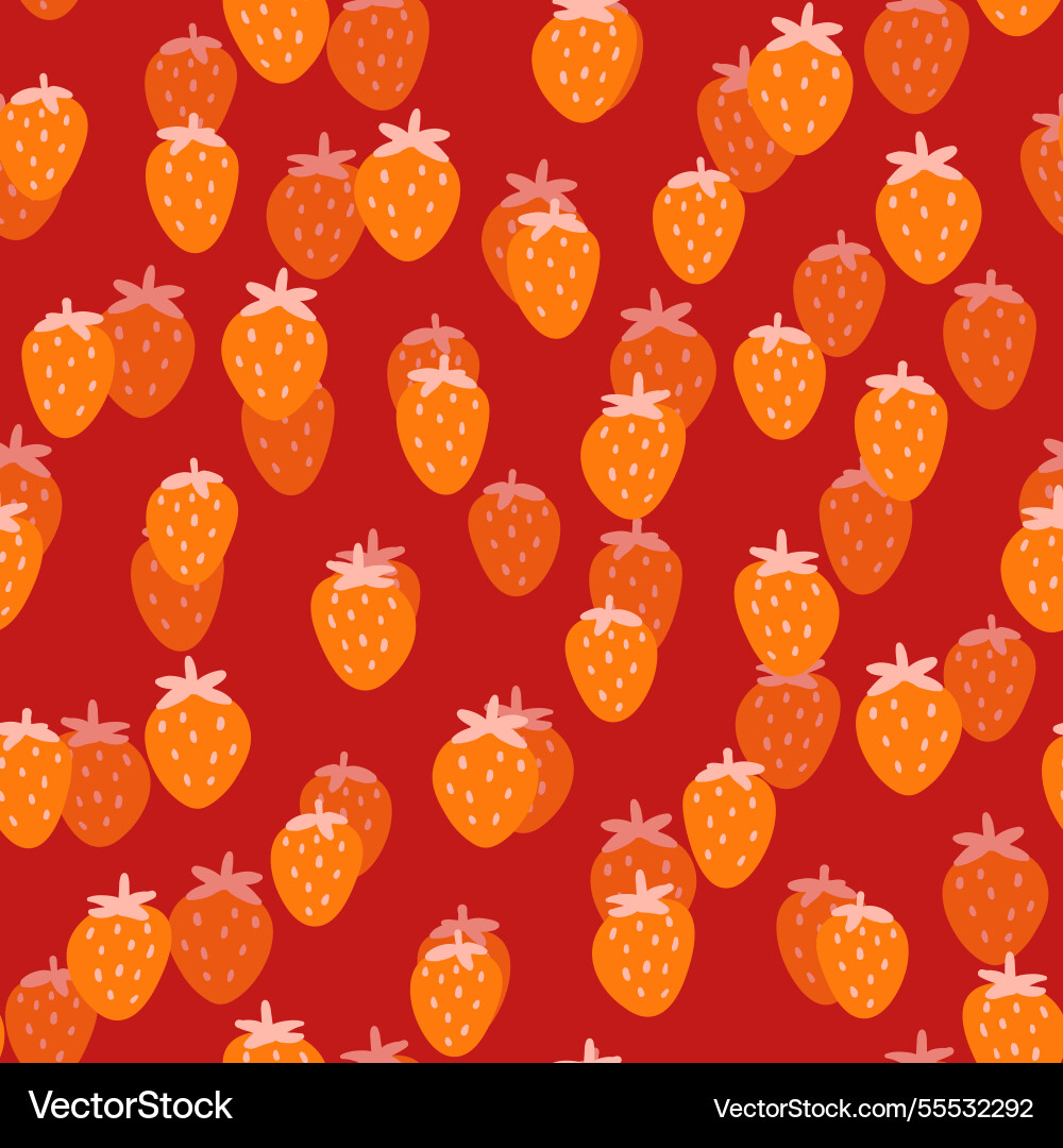 Seamless pattern with strawberry on color Seamless pattern with strawberry on color Vector Image
