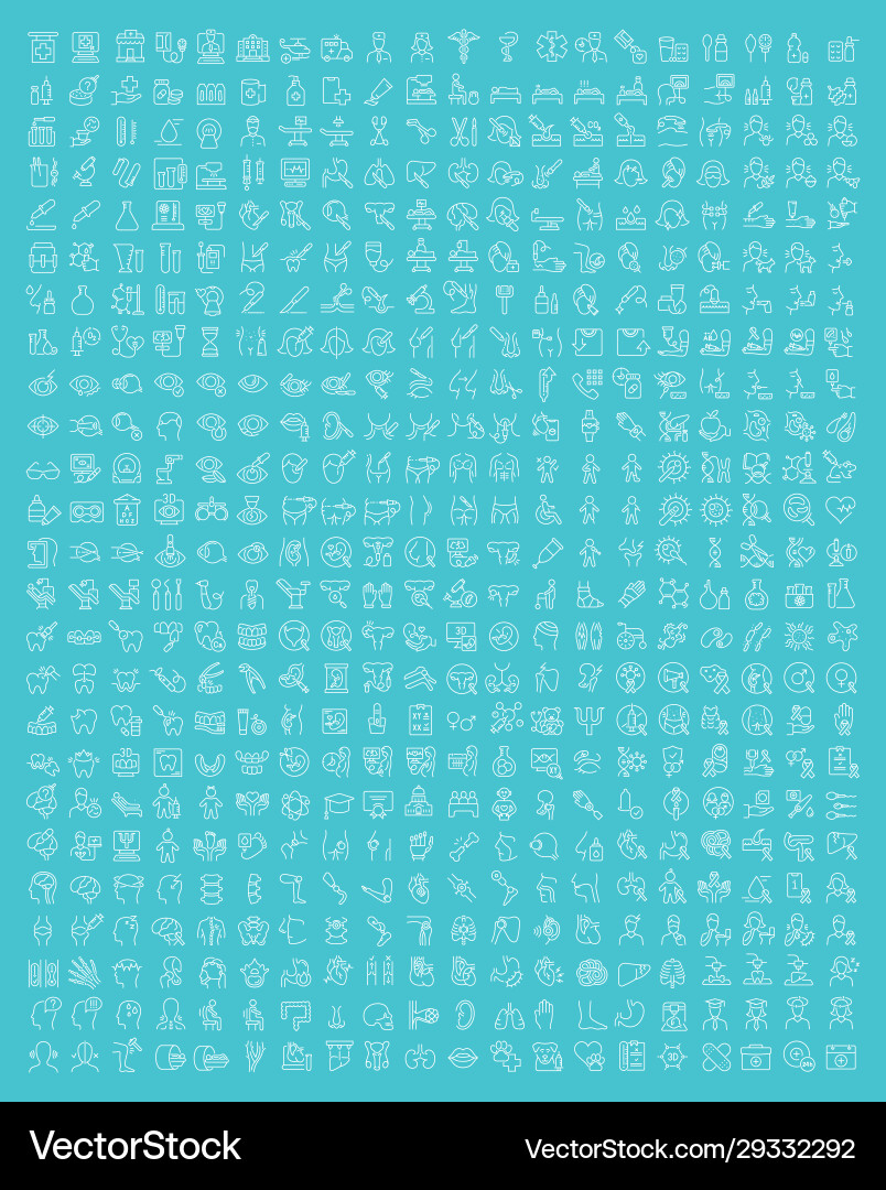 Set Linie Icons Medizin und Gesundheit Set Linie Icons Medizin und Gesundheit vektorbild
