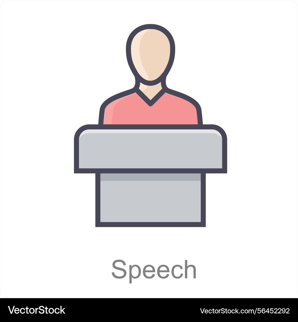 Speech and lecture icon concept vector image