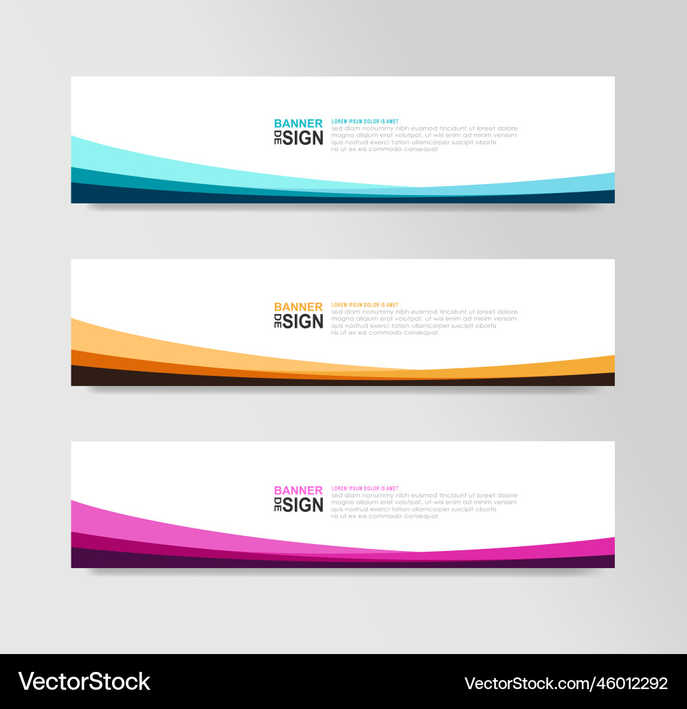 Templates of horizontal web banner website header Templates of horizontal web banner website header Vector Image