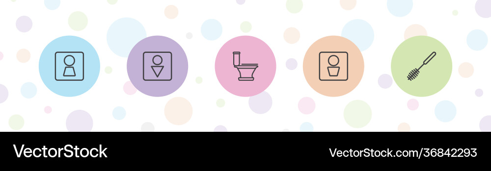 5 wc icons vector image