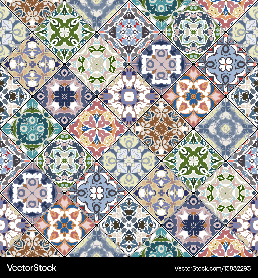Abstract patterns in the mosaic set Abstract patterns in the mosaic set vector image