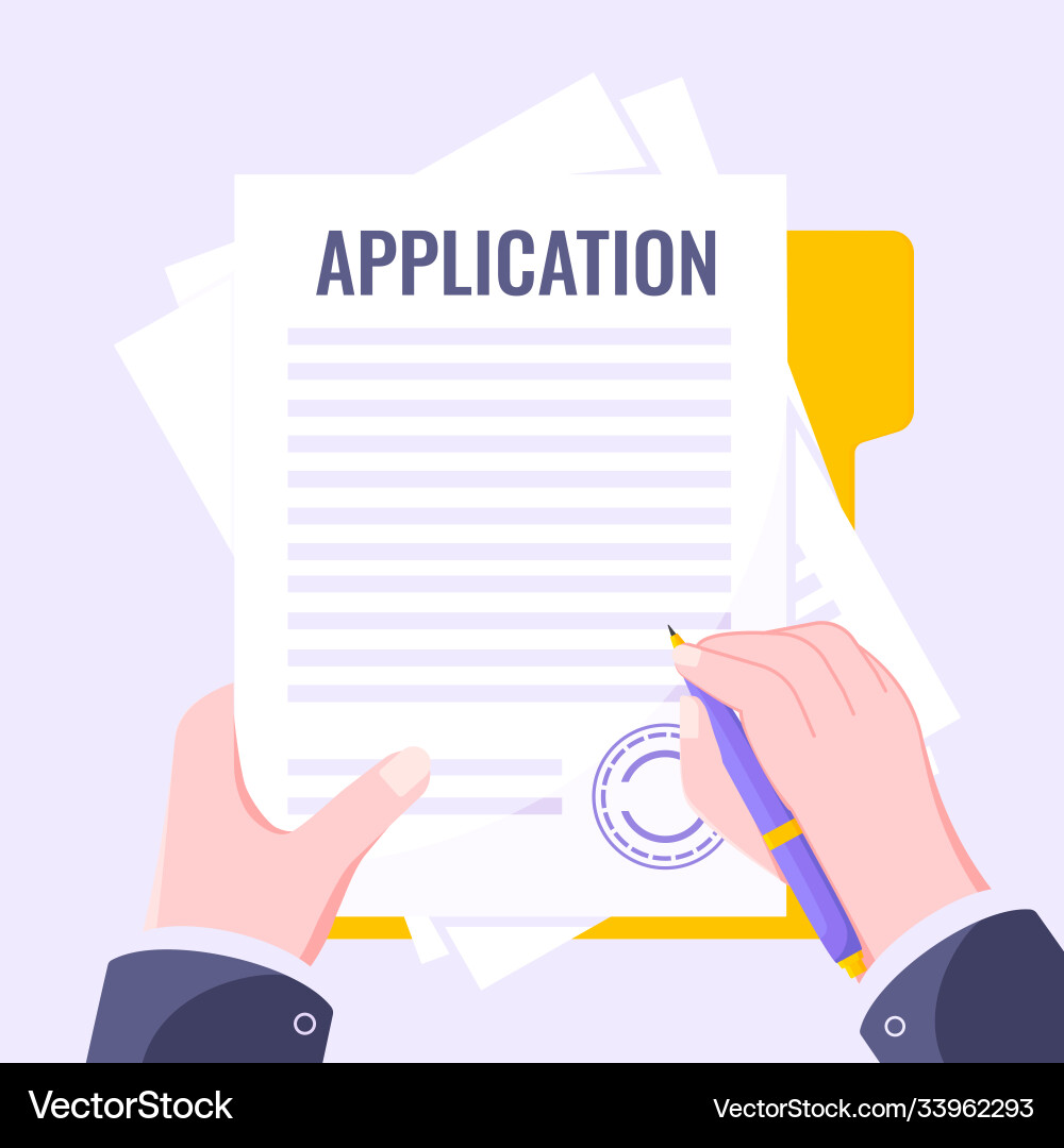 Application form submit flat style design icon Application form submit flat style design icon vector image