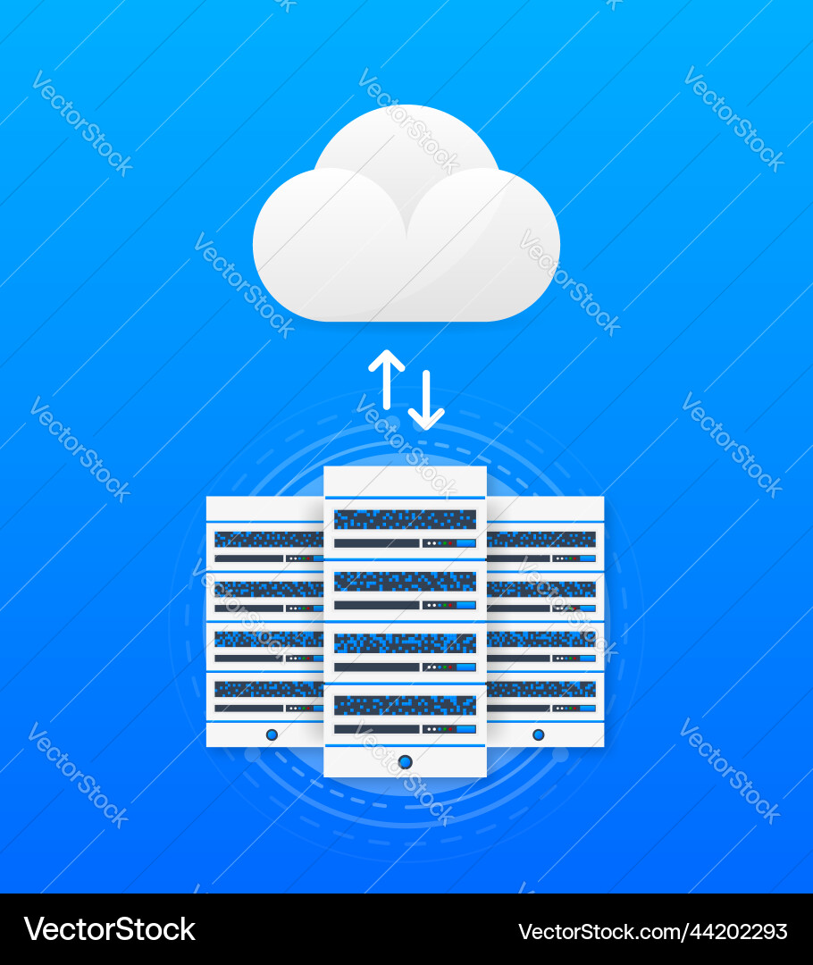 Data processing center abstract digital storage Vector Image