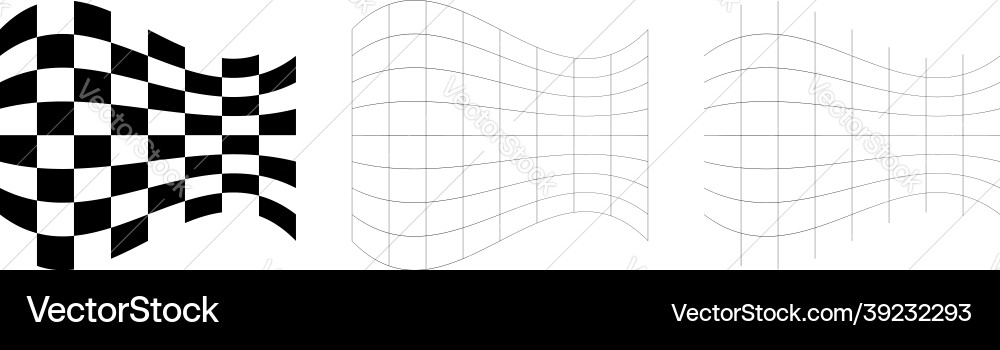 Distorted abstract geometric shape elements Distorted abstract geometric shape elements vector image