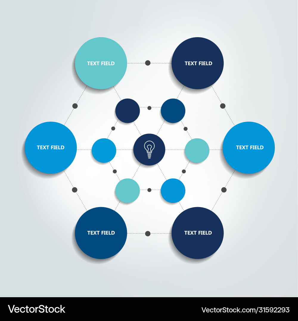 Flow chart color circles Flow chart color circles vector image