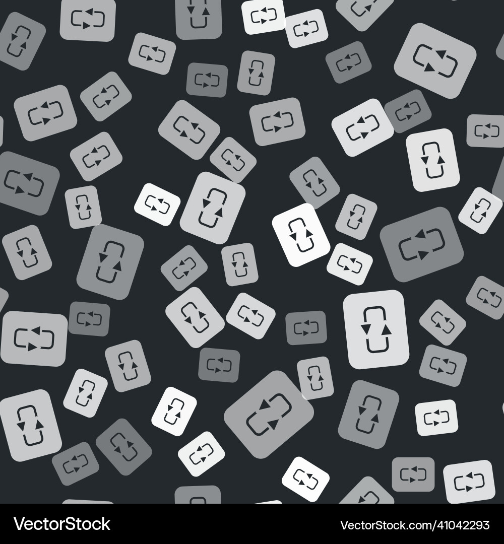 Grey repeat button icon isolated seamless pattern Vector Image