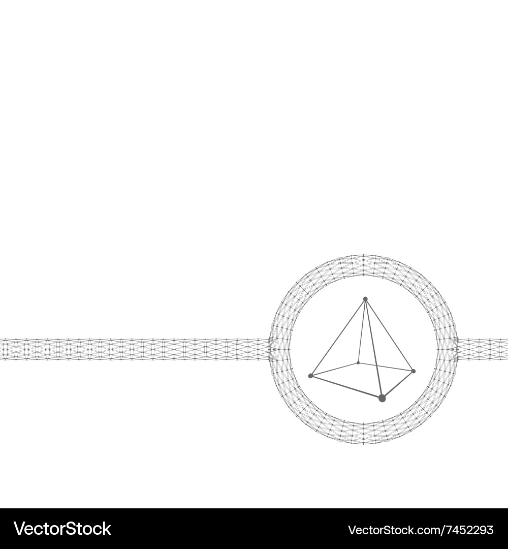 Mesh polygonal background scope of lines and dots vector image