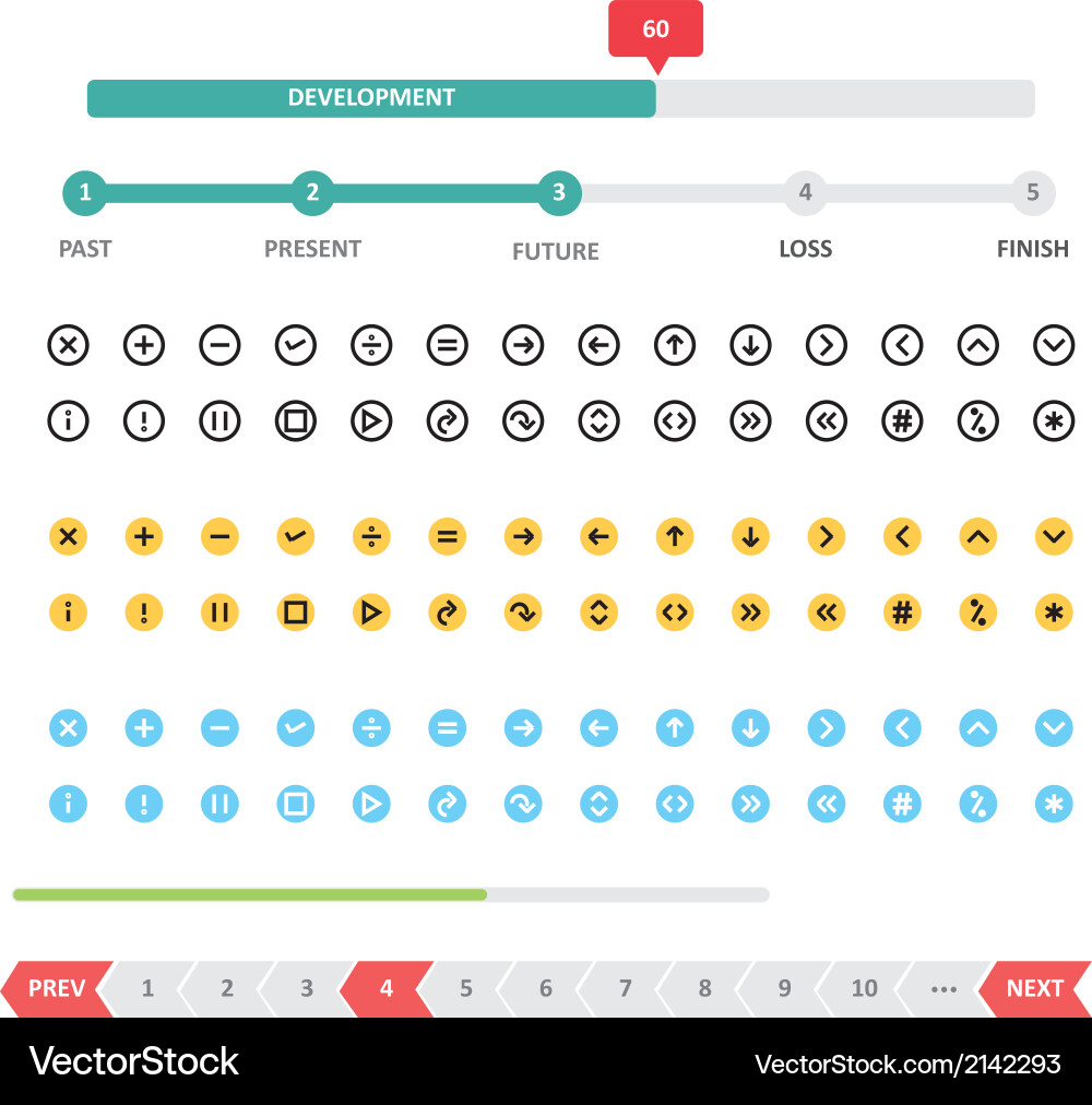 Modern Button Collection vector image