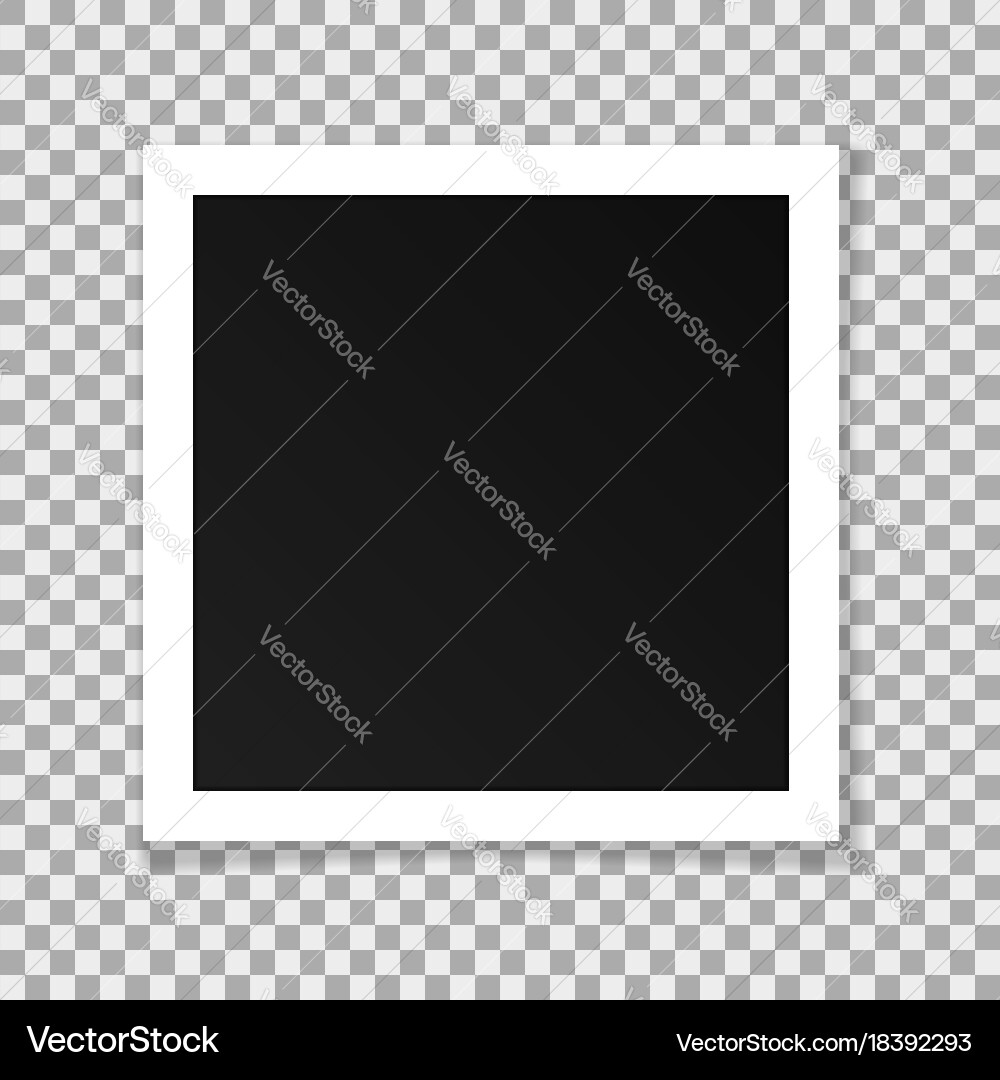 Paper square frame isolated on transparent Vector Image