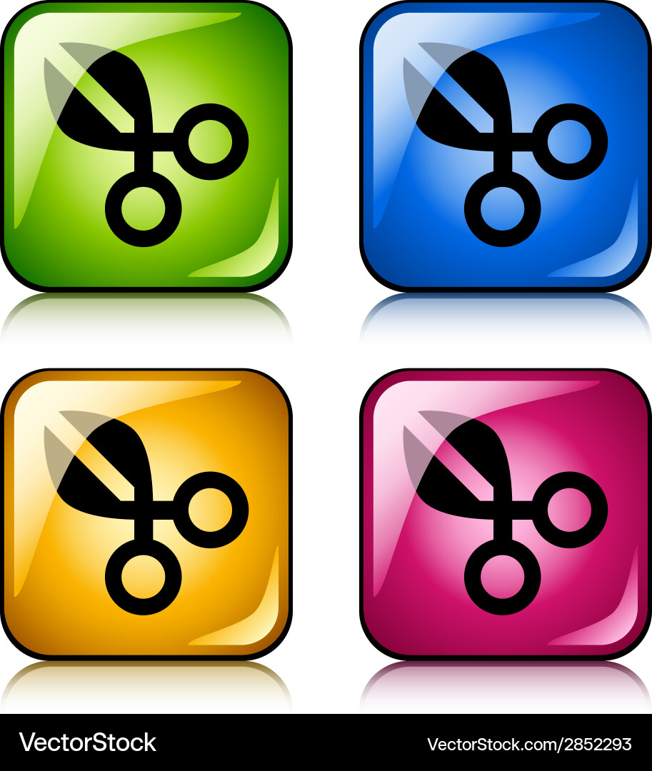 Scissors buttons Vector Image