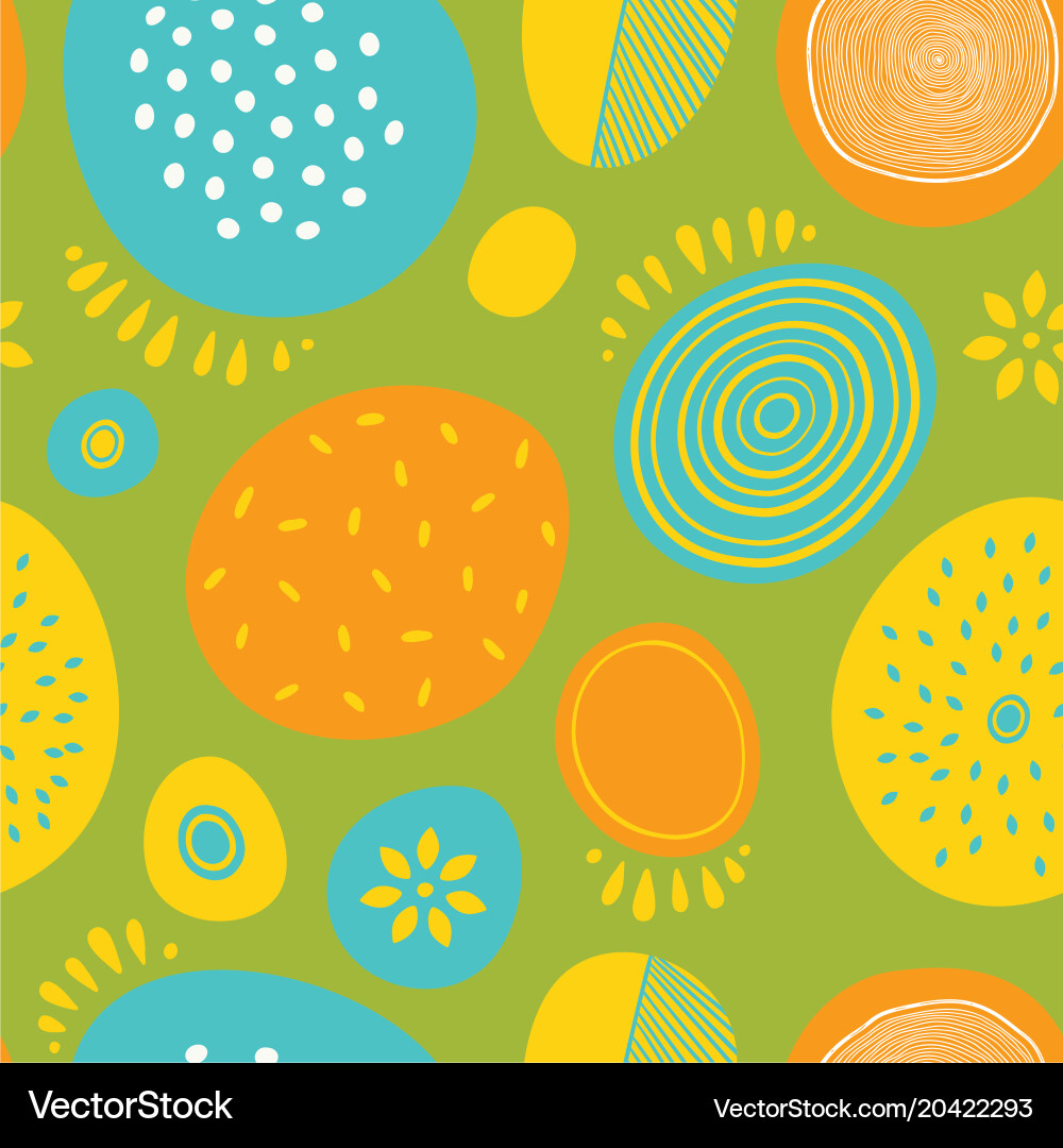 Seamless abstract pattern with circles vector image