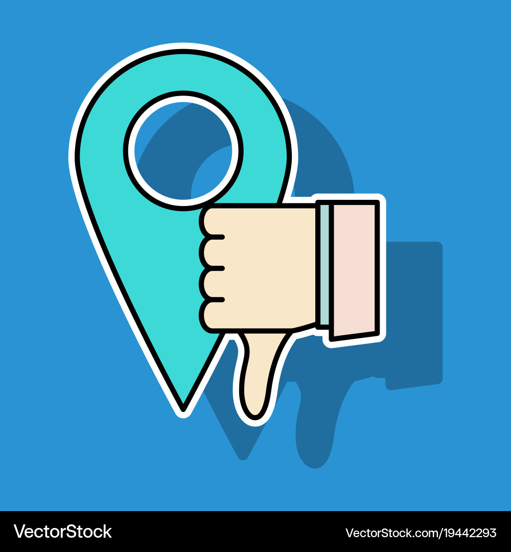 Unlike icon sticker web pointer in eps 10 vector image