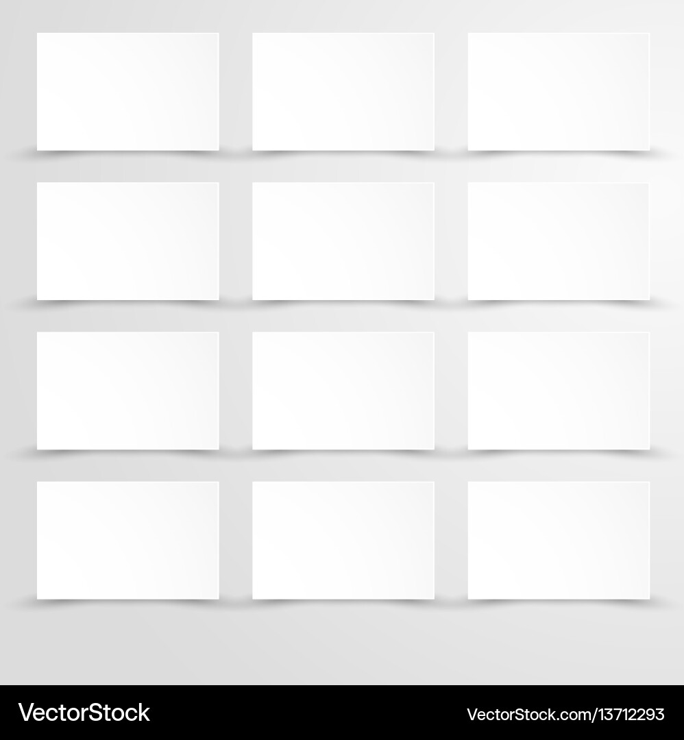 White Paper Sheets with Rectangular Space vector image