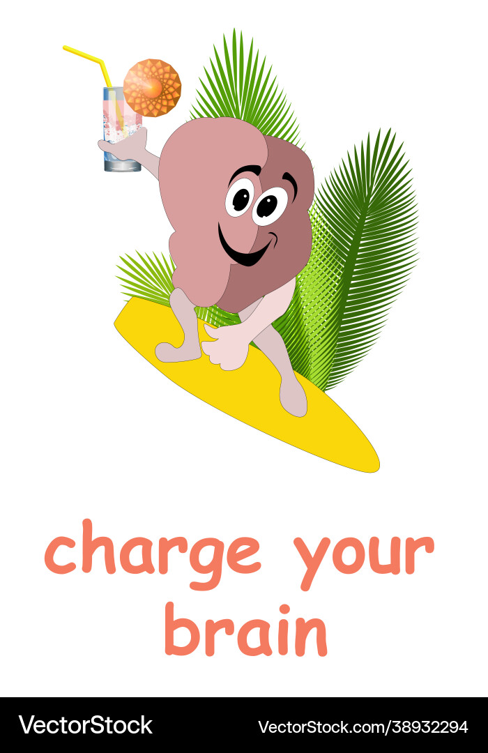 A image character in form brain A image character in form brain Vector Image