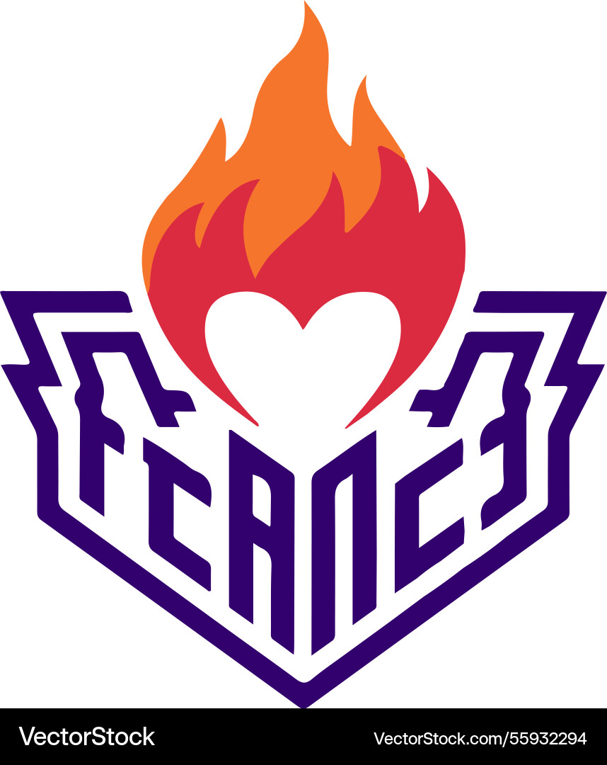 A logo for the fire team Royalty Free Vector Image