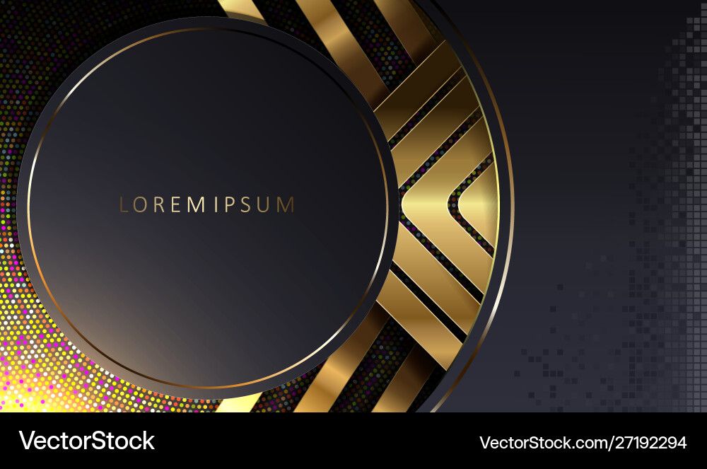 Abstract dark background with a round frame Vector Image