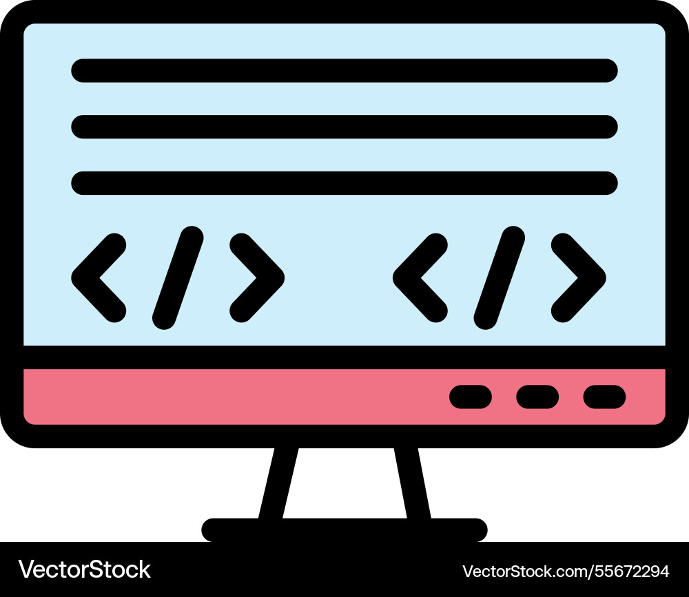 Coding language icon design Vector Image