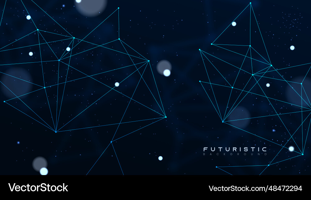 Dark background with plexus lines abstract tech Dark background with plexus lines abstract tech vector image
