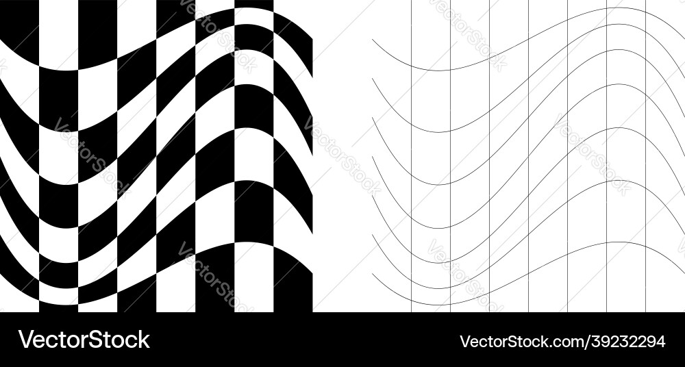 Distorted abstract geometric shape elements Distorted abstract geometric shape elements Vector Image