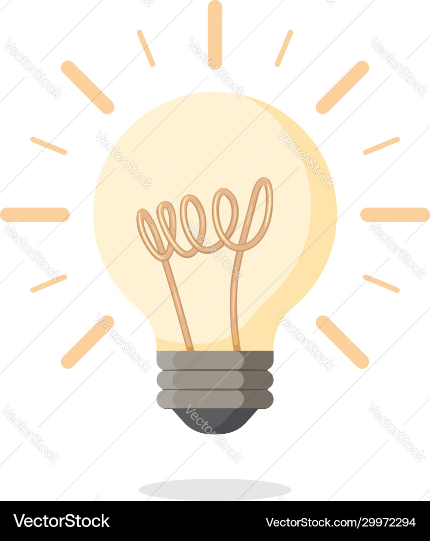 Glühbirne mit Strahlen Glanz Energie und Ideensymbol Glühbirne mit Strahlen Glanz Energie und Ideensymbol vektorbild