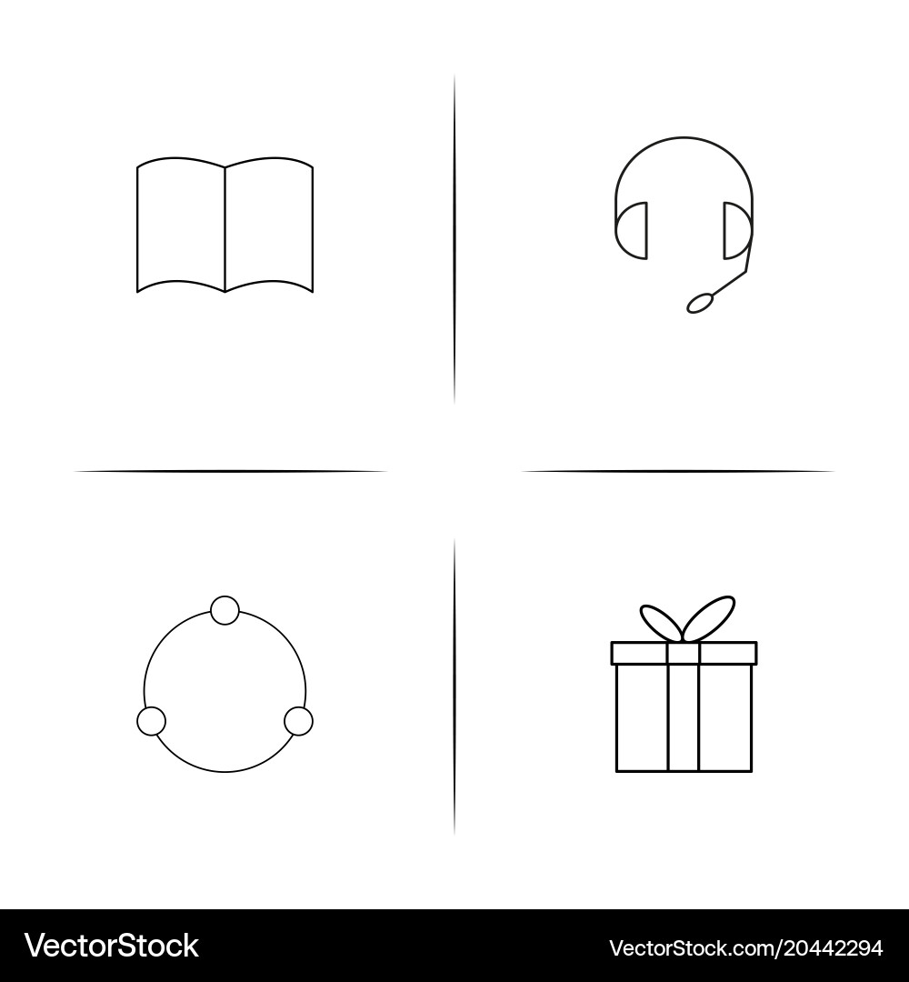 Internet of things simple linear icon setsimple vector image