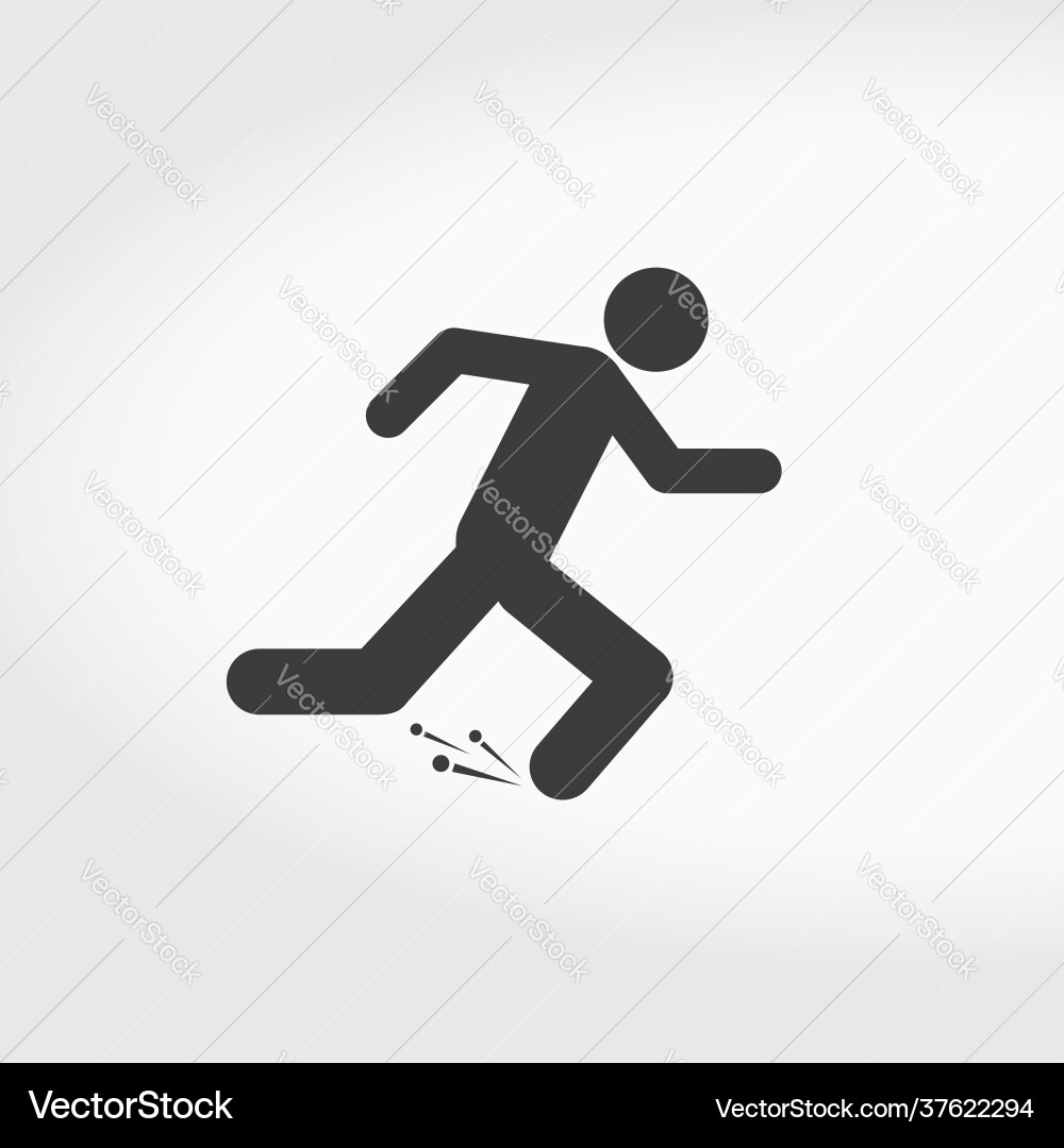 Man fast run icon rush runner running flat Man fast run icon rush runner running flat Vector Image