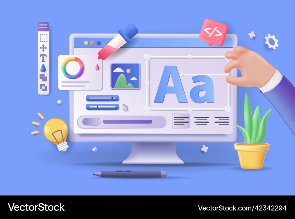 Modern UI/UX Concept - Digital Interface vector image