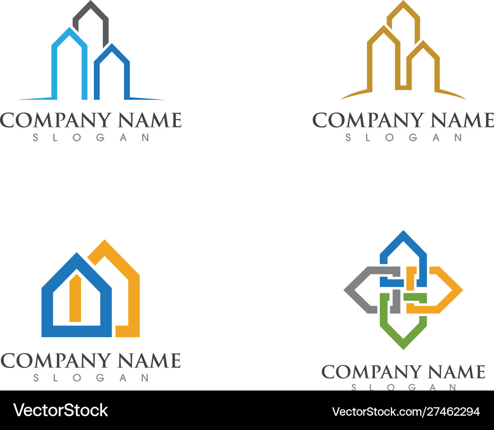 Property and construction logo design Property and construction logo design Vector Image