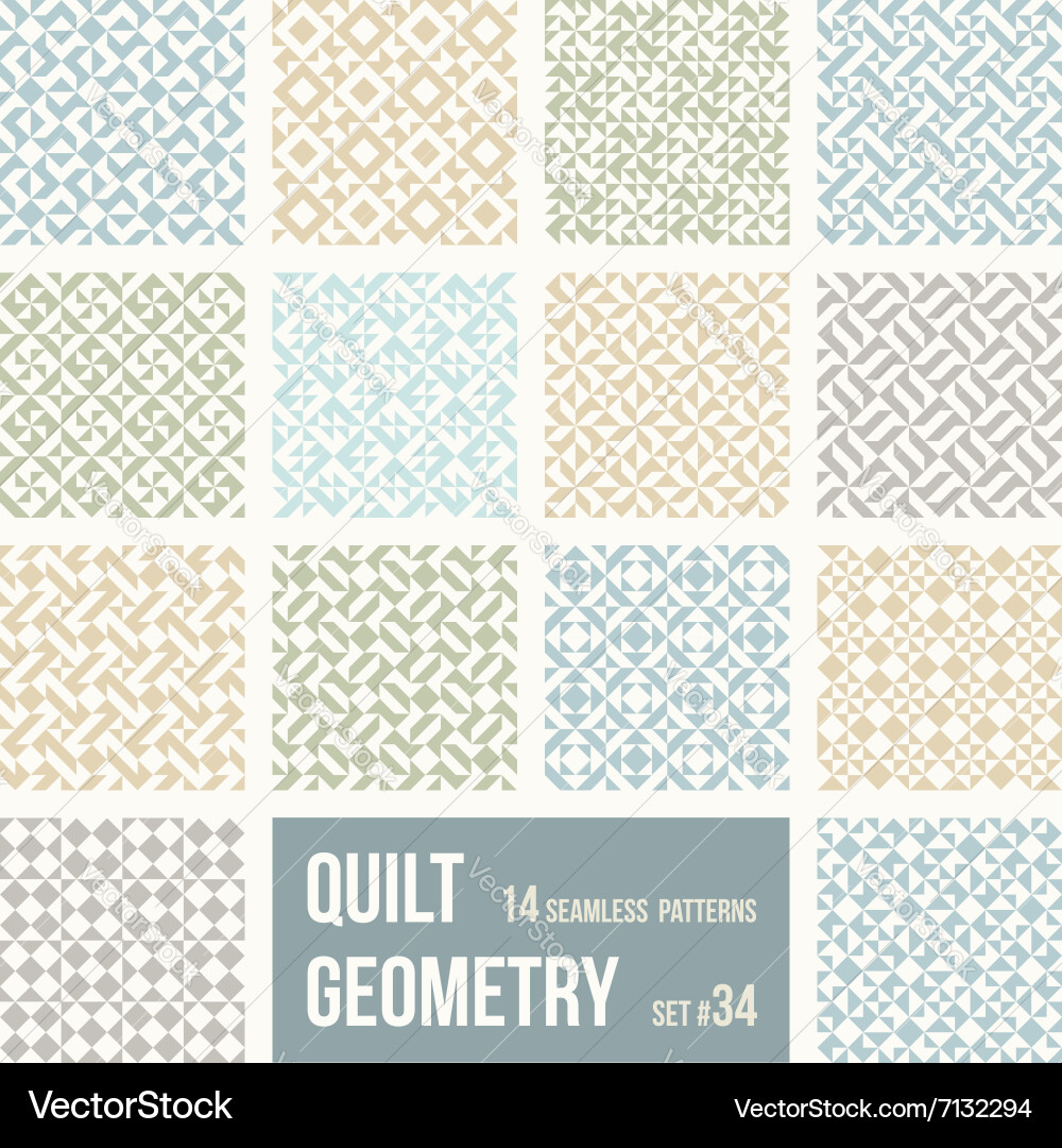 Set of 12 tiles with geometric patterns Vector Image