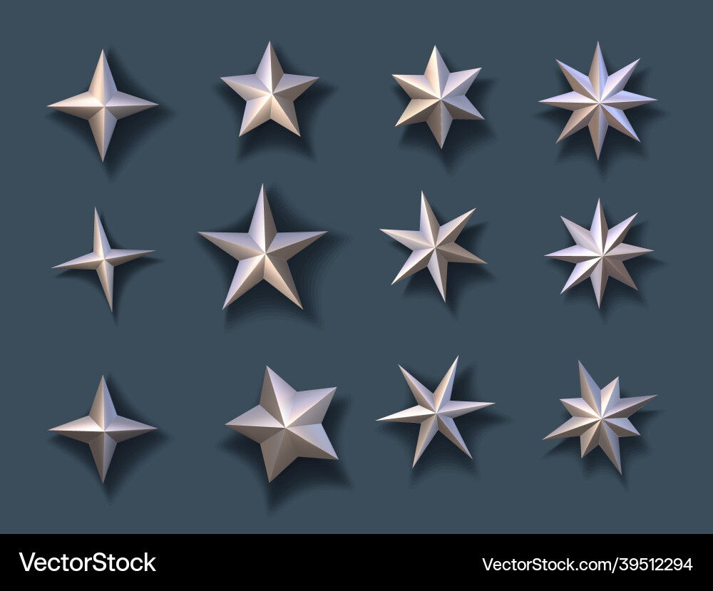 Set of isolated bronze stars on grey blue Set of isolated bronze stars on grey blue vector image
