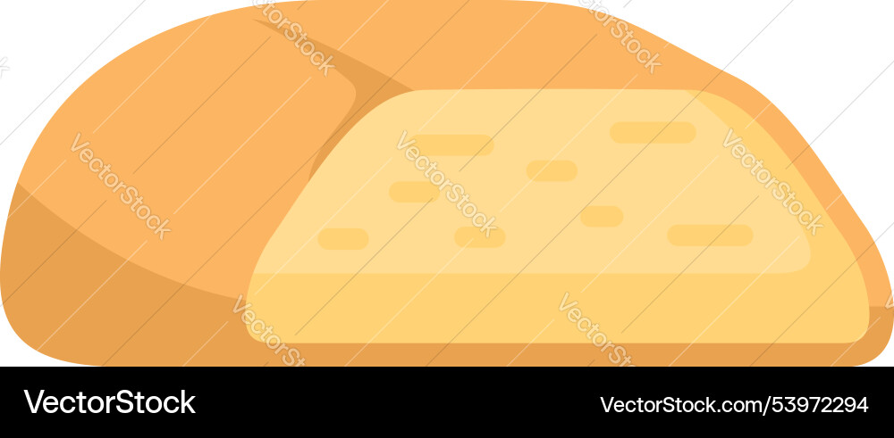 Sliced loaf of bread showing soft inside texture Sliced loaf of bread showing soft inside texture Vector Image