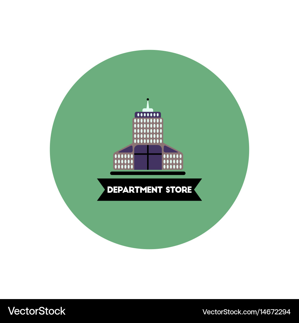 Stylish icon in color circle building department Vector Image
