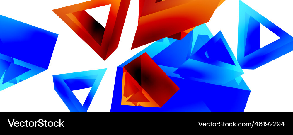Triangle abstract background 3d basic Triangle abstract background 3d basic vector image