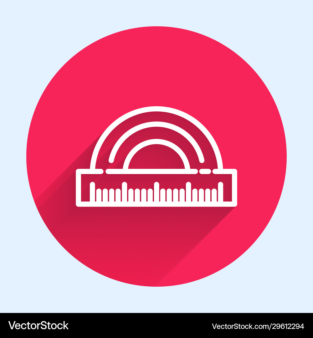 White line protractor grid for measuring degrees White line protractor grid for measuring degrees vector image