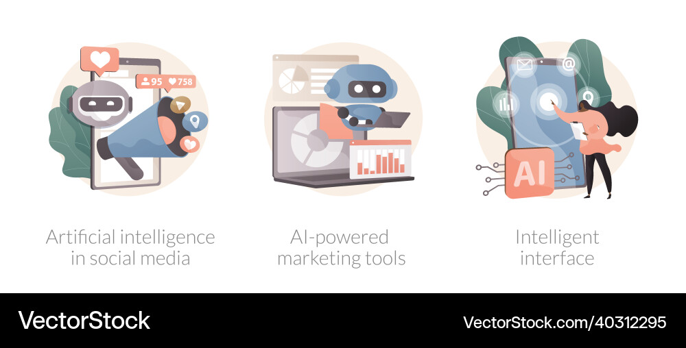 Automated algorithm abstract concept vector image