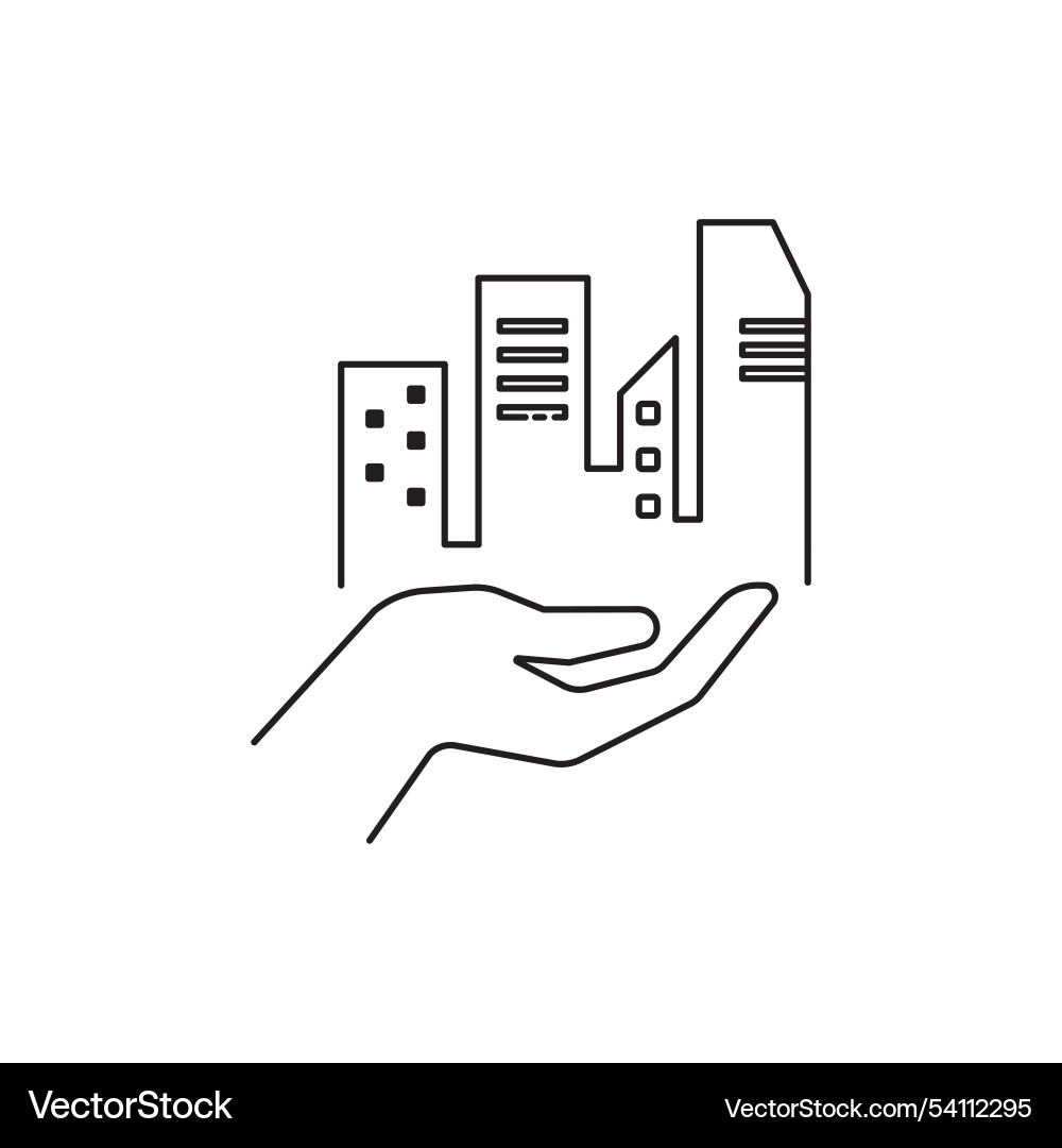 Building line icon Building line icon Vector Image