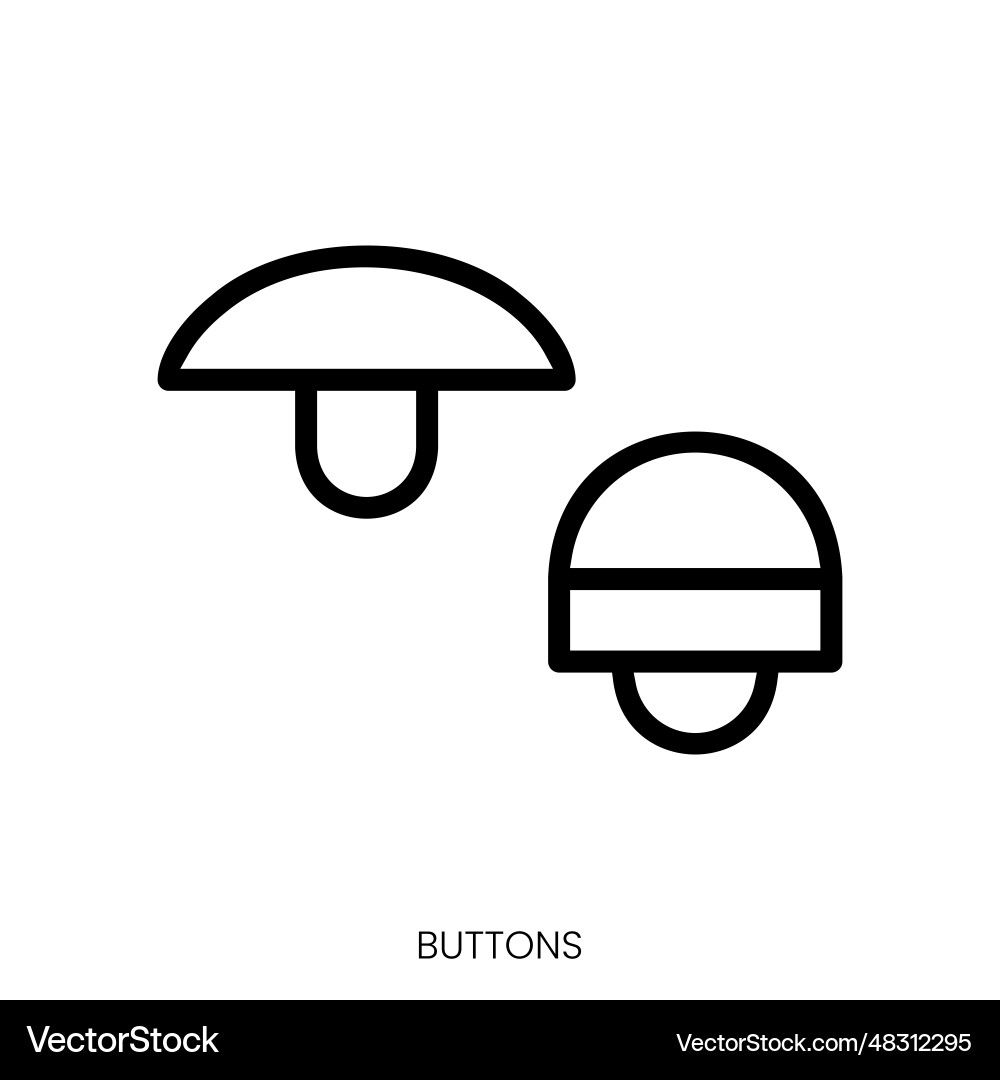 Buttons icon line art style design isolated Buttons icon line art style design isolated vector image