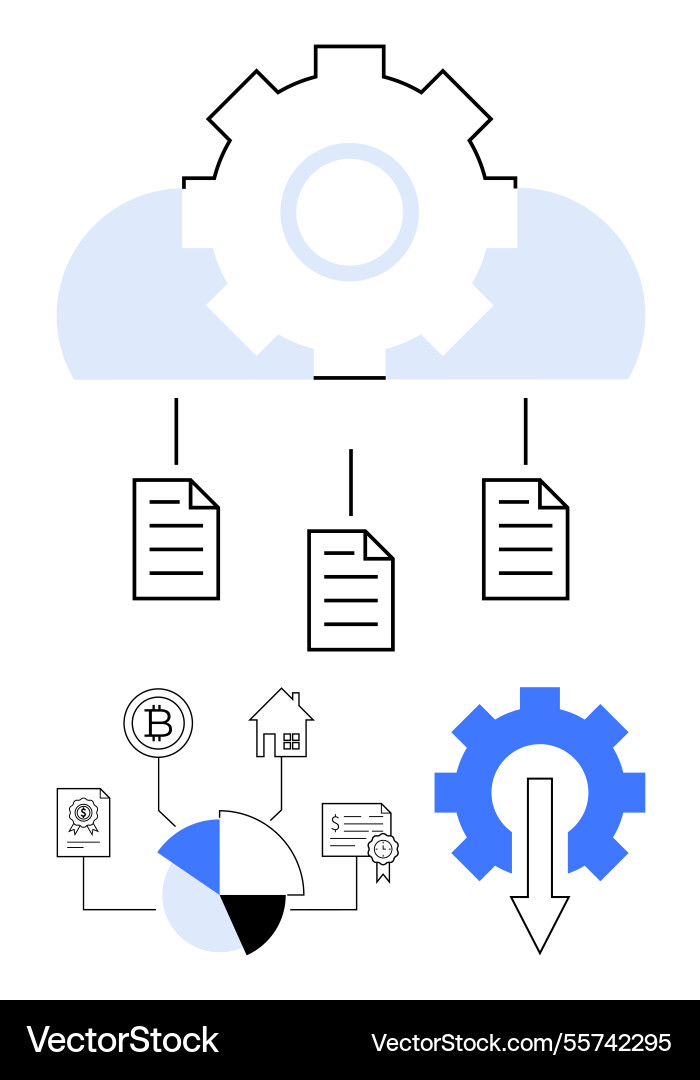 Cloud-based file sharing with data analysis Cloud-based file sharing with data analysis Vector Image