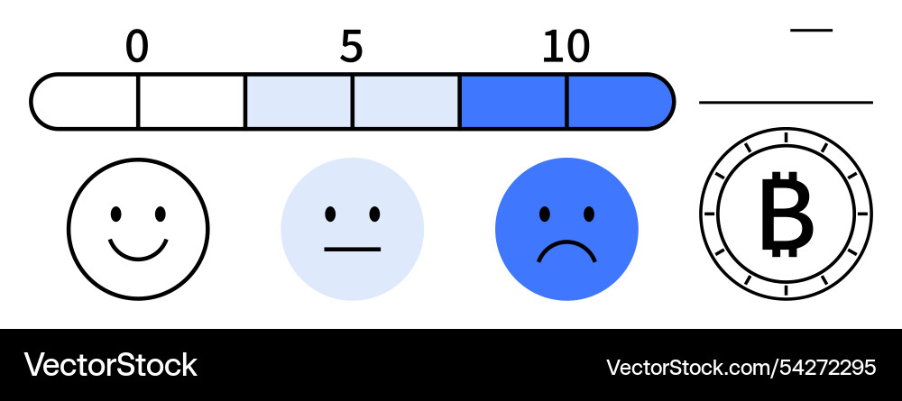 Customer satisfaction rating bar with emotion Customer satisfaction rating bar with emotion vector image