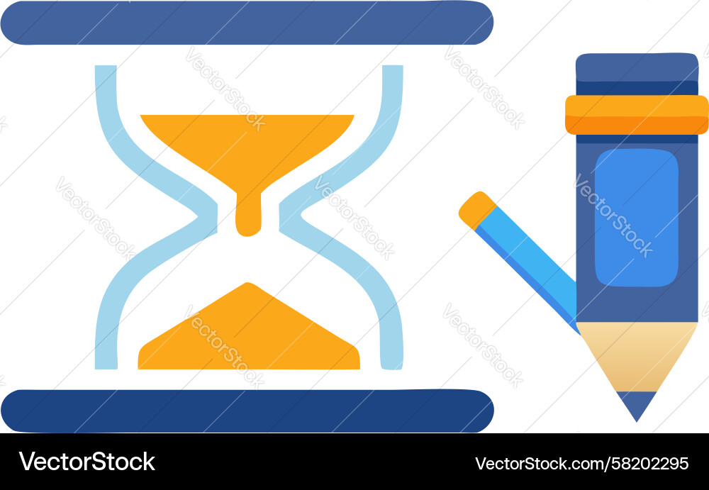 Document Editing Time Icon Vector Image