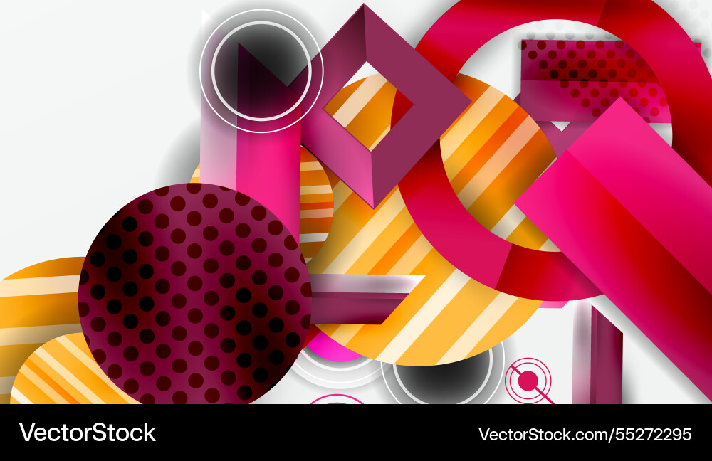 Dynamic complex geometric abstract background Vector Image