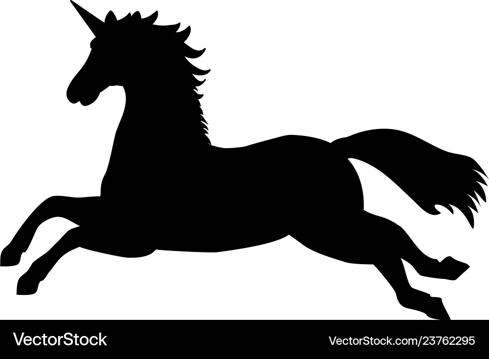 Einhorn Silhouette Mythologie Symbol Fantasie Einhorn Silhouette Mythologie Symbol Fantasie vektorbild