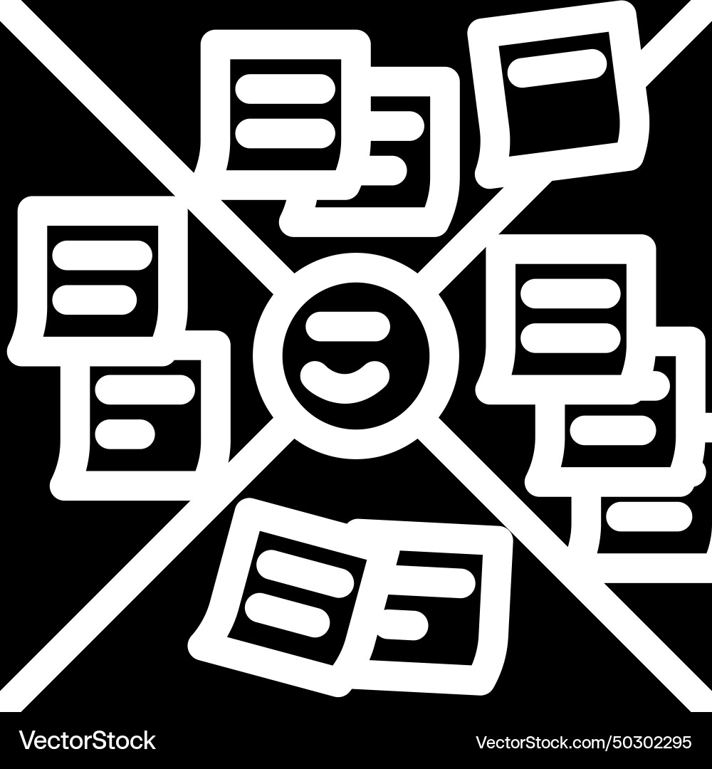 Empathy map ux ui design glyph icon Empathy map ux ui design glyph icon vector image