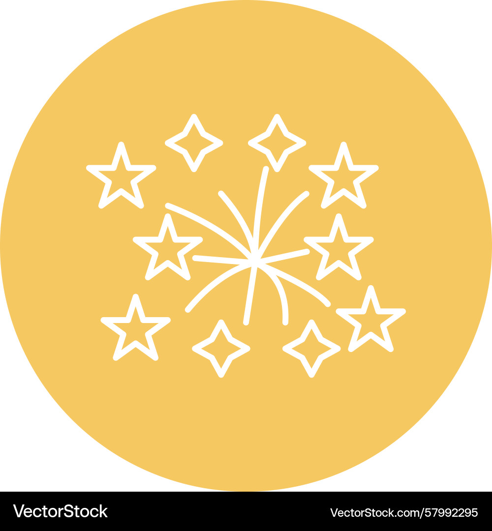 Fireworks line multi circle Vector Image