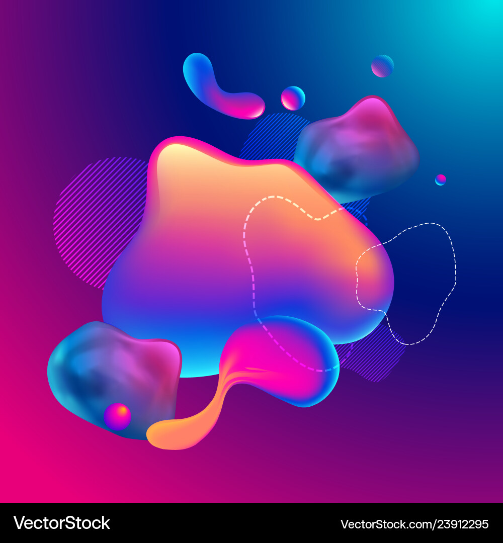 Fluid design graphic elements dynamic background vector image