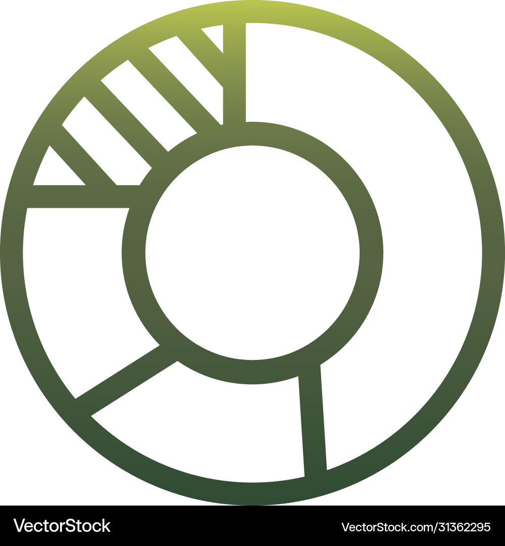 Infographic pie chart gradient style icon vector image
